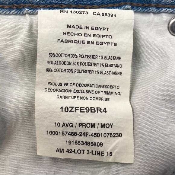 Lee Riders Womens Jeans Size 10 Blue Denim Light Wash Straight Cuffed Casual - Picture 10 of 14